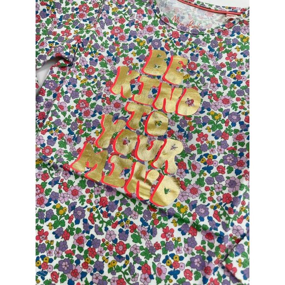 SOLD NEW Mini Boden Metallic Be Kind Tee 5/6 - Picture 3 of 6
